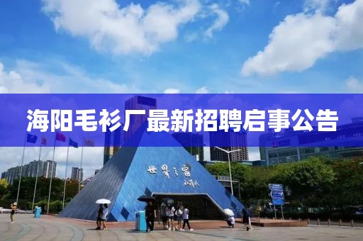 海陽毛衫廠最新招聘啟事公告