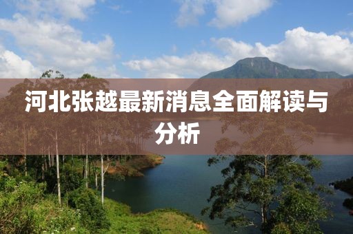 河北張?jiān)阶钚孪⑷娼庾x與分析