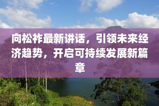向松祚最新講話，引領未來經濟趨勢，開啟可持續發展新篇章