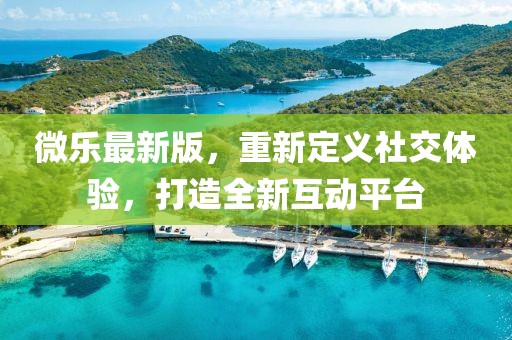 微樂最新版,重新定義社交體驗,打造全新互動平臺