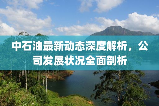 中石油最新動態深度解析,公司發展狀況全面剖析