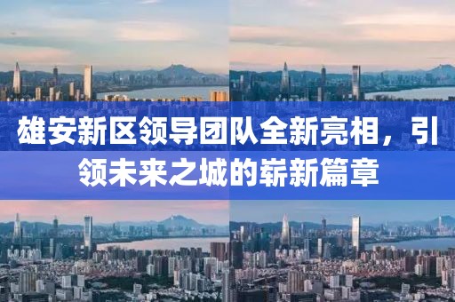 雄安新區領導團隊全新亮相,引領未來之城的嶄新篇章