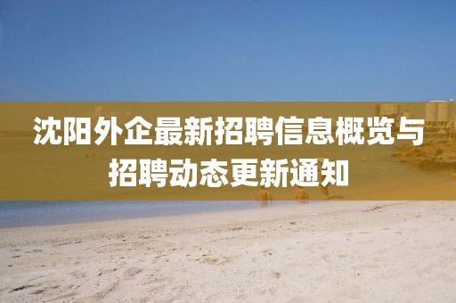 沈陽外企最新招聘信息概覽與招聘動態(tài)更新通知