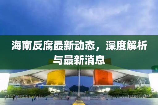 海南反腐最新動態,深度解析與最新消息