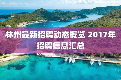林州最新招聘動態(tài)概覽 2017年招聘信息匯總