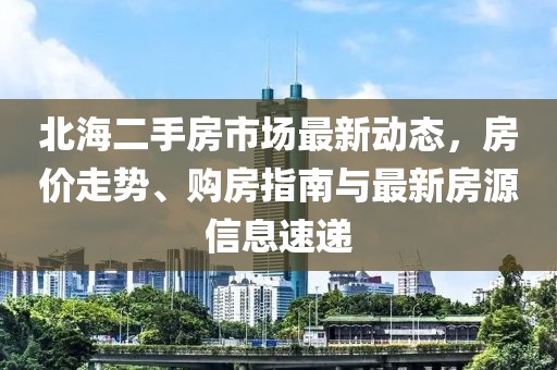 北海二手房市場最新動態,房價走勢、購房指南與最新房源信息速遞