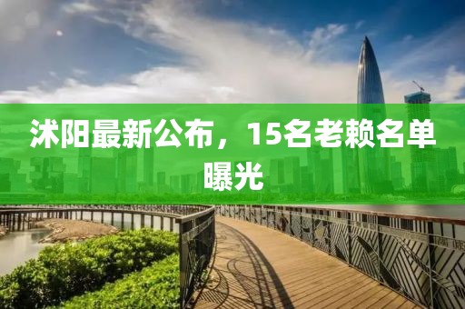 沭陽最新公布，15名老賴名單曝光