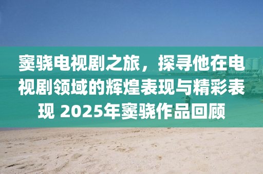 竇驍電視劇之旅,探尋他在電視劇領域的輝煌表現與精彩表現 2025年竇驍作品回顧
