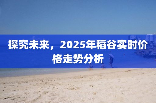 探究未來,2025年稻谷實時價格走勢分析