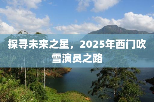 探尋未來之星，2025年西門吹雪演員之路