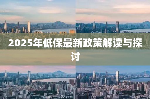 2025年低保最新政策解讀與探討