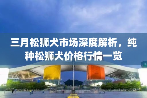 三月松獅犬市場深度解析，純種松獅犬價(jià)格行情一覽