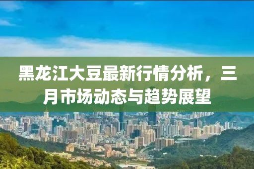 黑龍江大豆最新行情分析，三月市場動態與趨勢展望