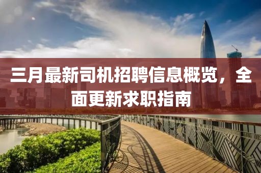 三月最新司機招聘信息概覽,全面更新求職指南