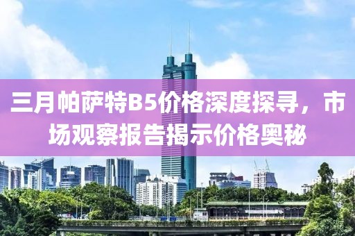 三月帕薩特B5價格深度探尋，市場觀察報告揭示價格奧秘