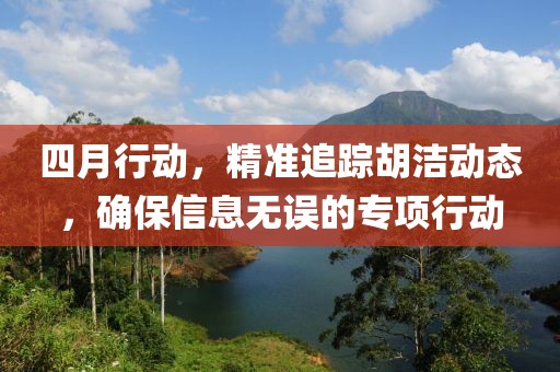四月行動，精準追蹤胡潔動態，確保信息無誤的專項行動
