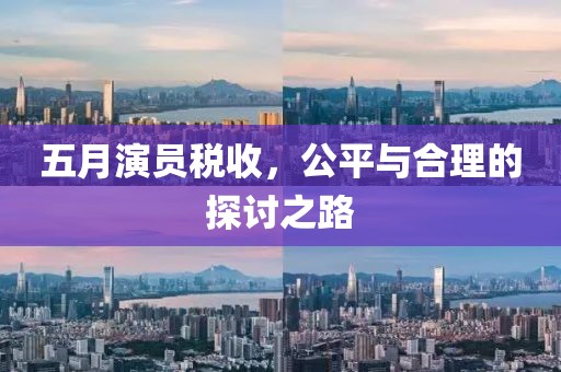 五月演員稅收，公平與合理的探討之路
