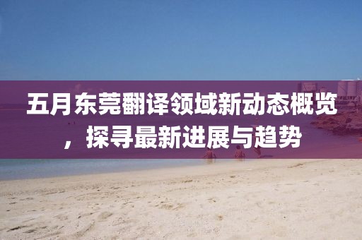 五月東莞翻譯領域新動態概覽，探尋最新進展與趨勢