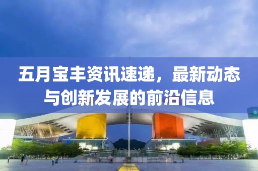 五月寶豐資訊速遞，最新動態與創新發展的前沿信息