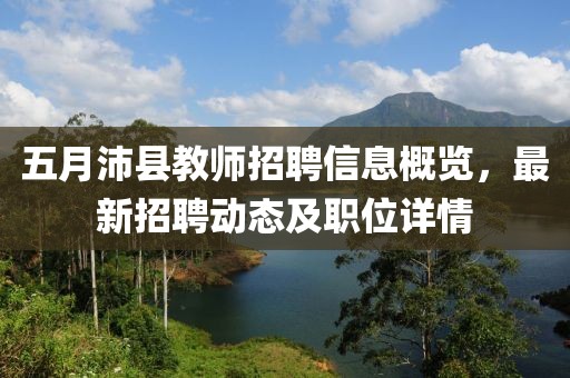 五月沛縣教師招聘信息概覽，最新招聘動態及職位詳情