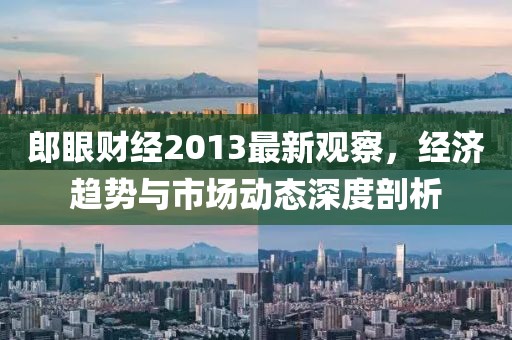 郎眼財經2013最新觀察,經濟趨勢與市場動態深度剖析