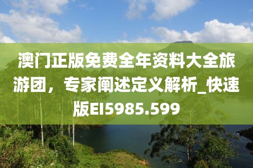 澳門正版免費全年資料大全旅游團，專家闡述定義解析_快速版EI5985.599