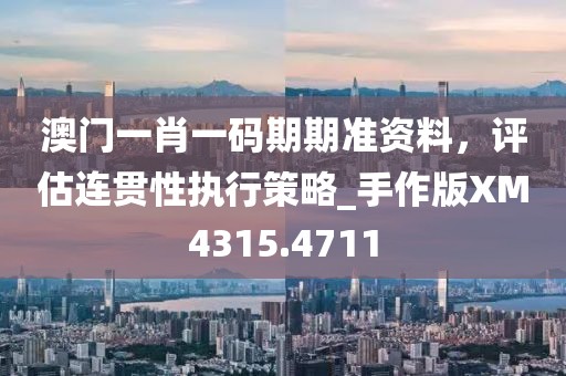 澳門一肖一碼期期準資料，評估連貫性執行策略_手作版XM4315.4711