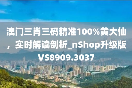 澳門三肖三碼精準100%黃大仙,實時解讀剖析_nShop升級版VS8909.3037