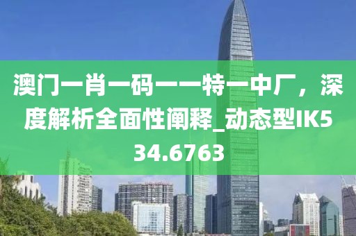 澳門一肖一碼一一特一中廠，深度解析全面性闡釋_動(dòng)態(tài)型IK534.6763