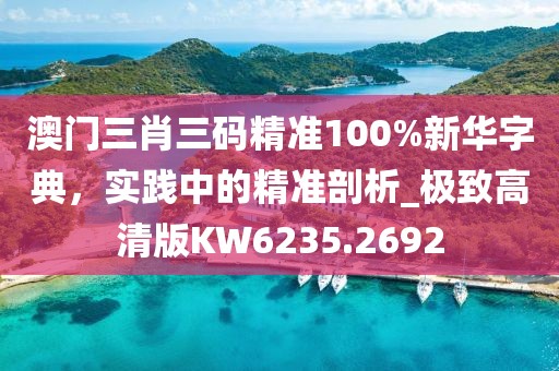 澳門三肖三碼精準100%新華字典,實踐中的精準剖析_極致高清版KW6235.2692