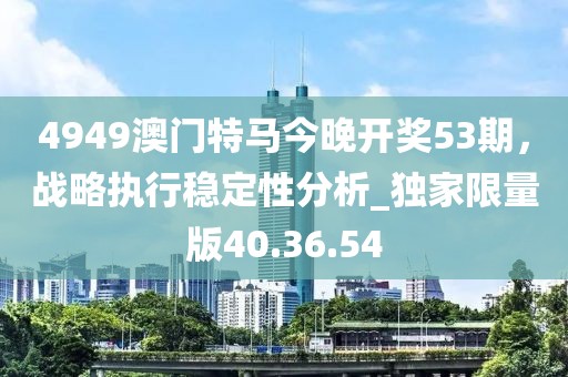 4949澳門特馬今晚開(kāi)獎(jiǎng)53期，戰(zhàn)略執(zhí)行穩(wěn)定性分析_獨(dú)家限量版40.36.54