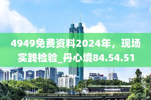 4949免費資料2024年,現場實踐檢驗_丹心境84.54.51
