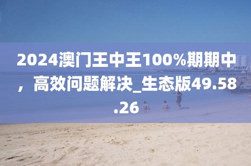 2024澳門王中王100%期期中，高效問題解決_生態版49.58.26